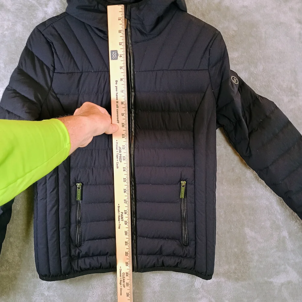 Michael Kors Black Quilted Hooded Puffer Jacket Women's Small
